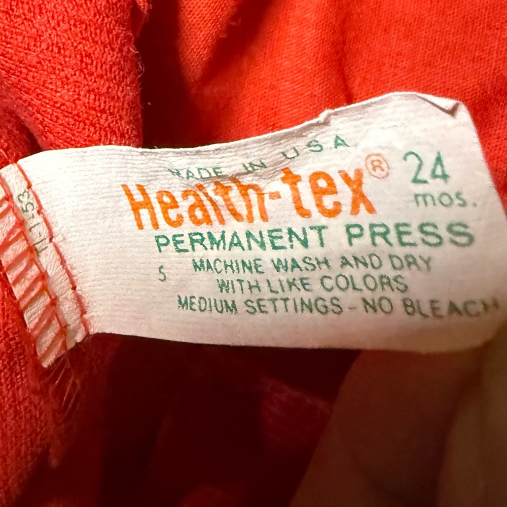 🏈 VINTAGE Red Corduroy Toddler Overalls – Football Helmet Patch - Picture 7 of 7